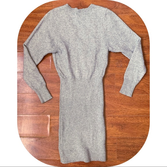 NWT UO Wrap Sweater Retro Skirt Dress Heather Gray - Picture 4 of 4